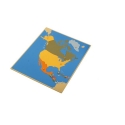 Wooden Map Puzzle of North America — Montessori