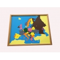 Puzzle carta dell'Europa con telaio