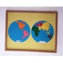 Puzzle mapa del mundo con marco