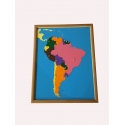 Puzzle carta del Sud America con telaio