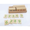 Large Montessori Number Cards in wood from 1 to 9000