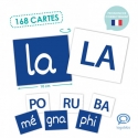 164 cards with simple syllables