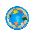 Wooden continents map puzzle