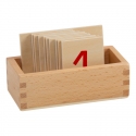 Tarjetas de números de madera