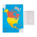 Blank color map + labeled map NORTH AMERICA