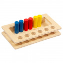 Colored interlocking pegs
