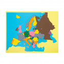 Puzzle carte de l'Europe en bois Montessori.