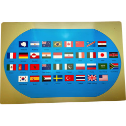 carte mondiale avec drapeaux à placer