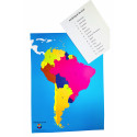 Blank color map + labeled map SOUTH AMERICA