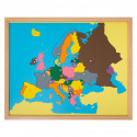 Puzzle carte de l'Europe avec cadre