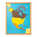Puzzle carte Amérique du nord avec cadre