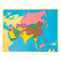 Montessori Map Puzzle of Asia - Sensorial Discovery of Countries and Their Geography