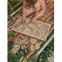 Puzzle in legno: cosa è caduto dall'albero?