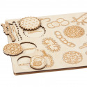 Wooden puzzle: bacteria and viruses