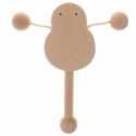 Wooden drum rattle
