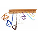 Catena di perle colorate Montessori con porta perle in legno