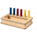 Colored interlocking pegs