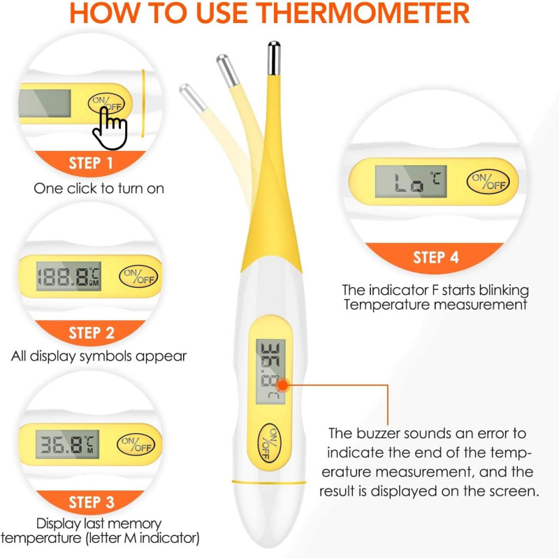 Thermomètre oral numérique