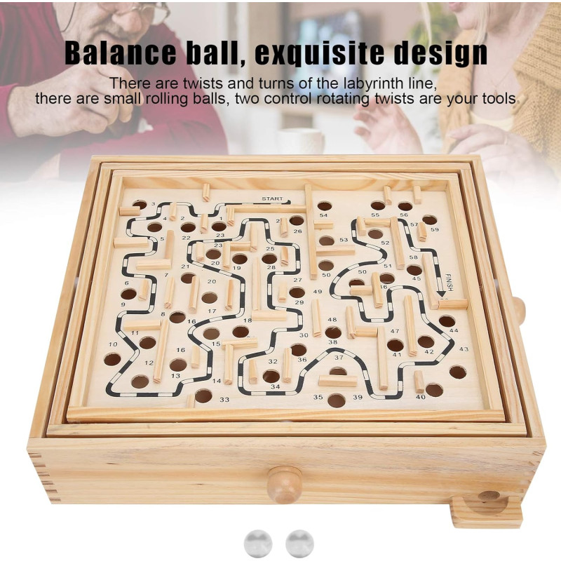 Méga kit de traçage en bois et labyrinthe en bois avec stylo - Boutique en Ligne de Jeux au Maroc