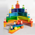 Rainbow rocking balance boards